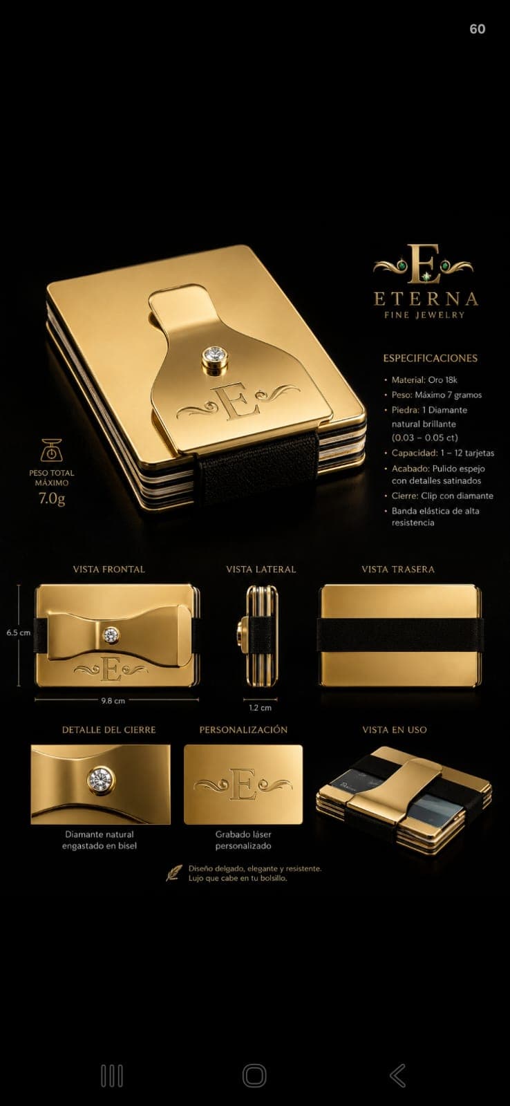 Tarjetero Oro 18K ETERNA