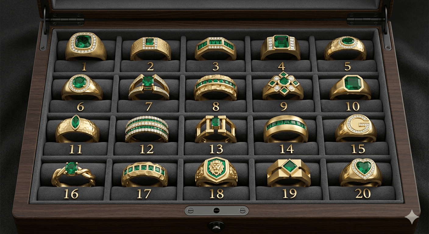 Catálogo Anillos Esmeralda Segunda Colección 20 Piezas