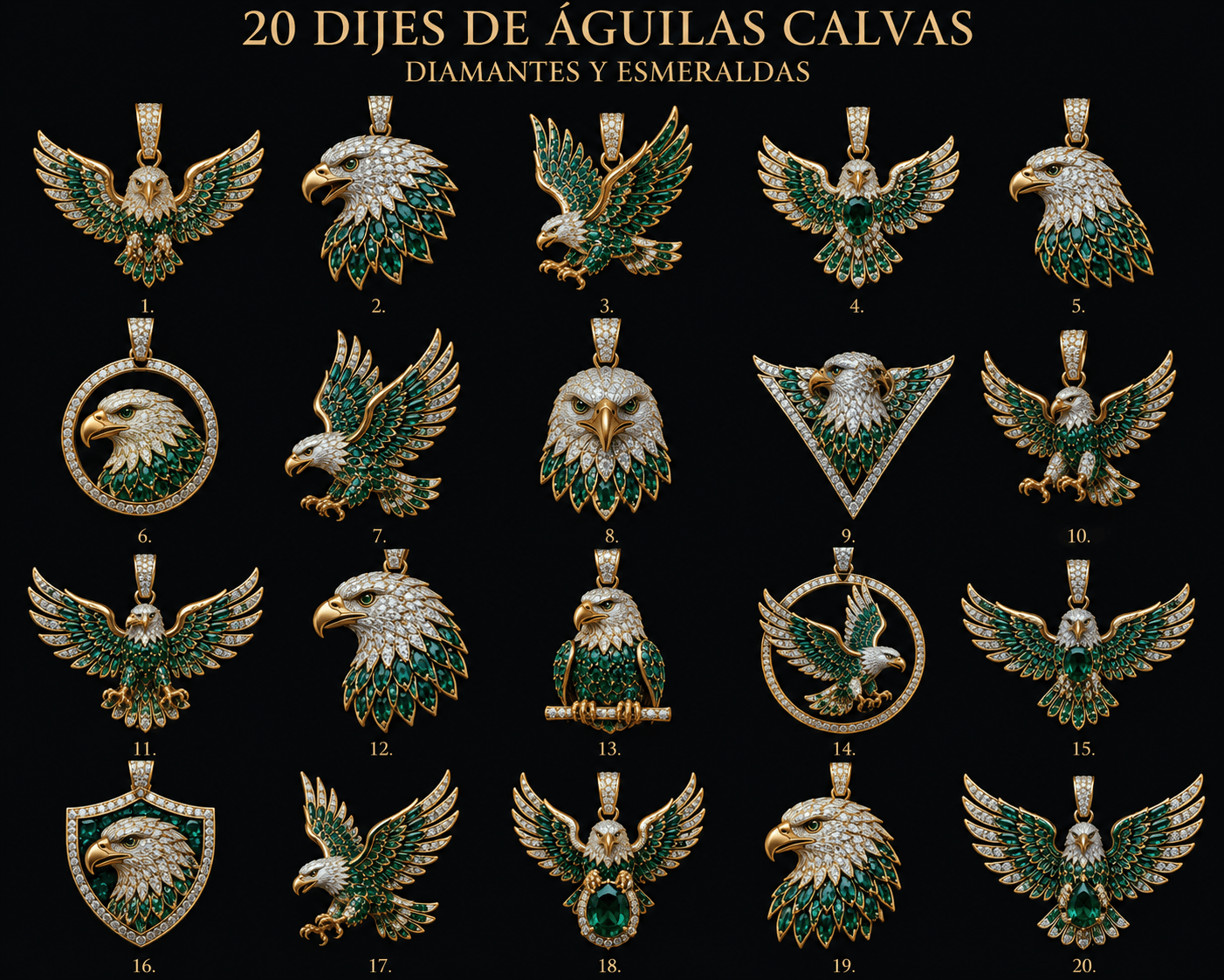Dije Águilas Calvas